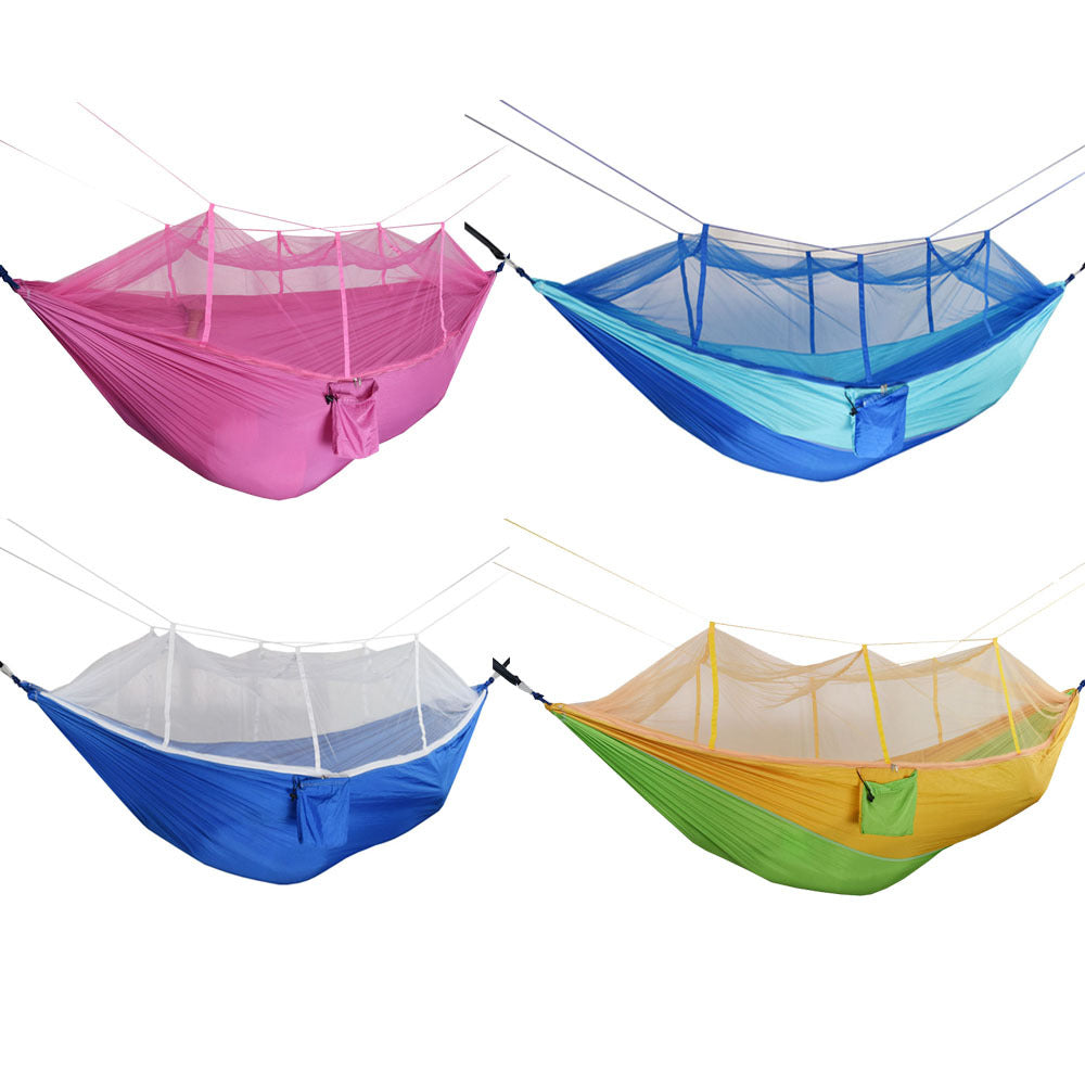 Protective Parachute Cloth Hammock with Mosquito Net for Bug-Free Relaxation