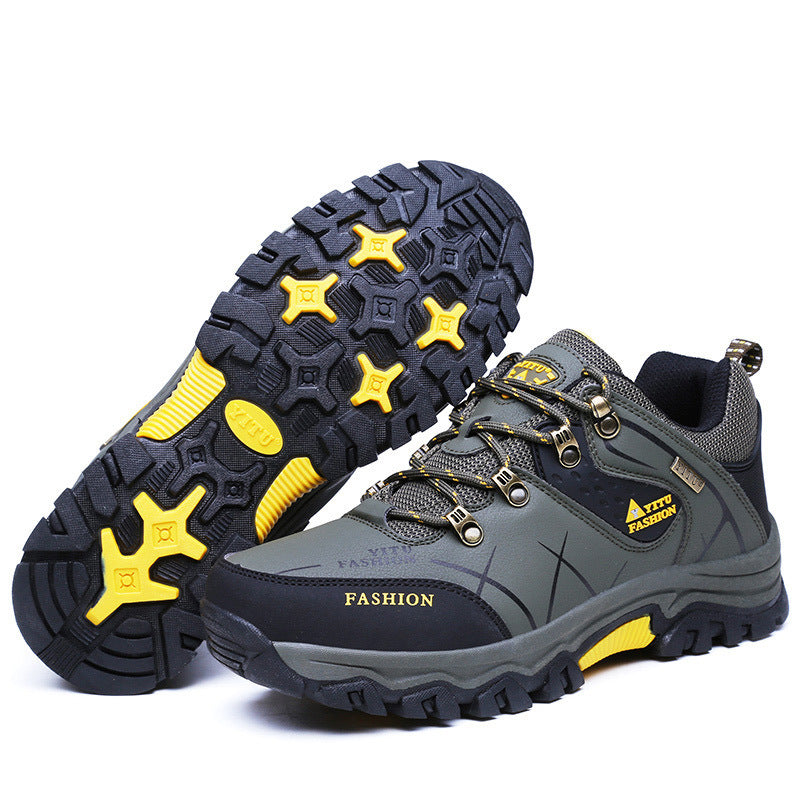 Casual Men's Leather Shoes for Outdoor Sports