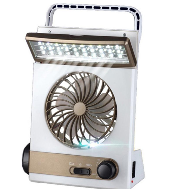 Rechargeable Sola powered camping fan light