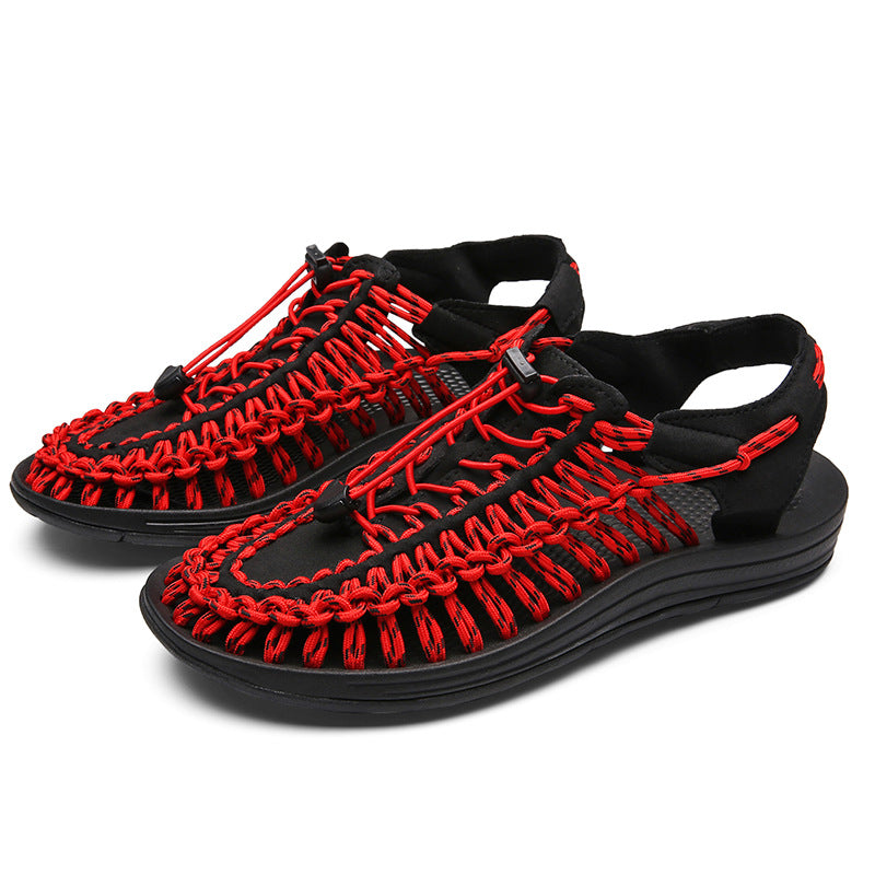 Men's beach shoes woven sandals