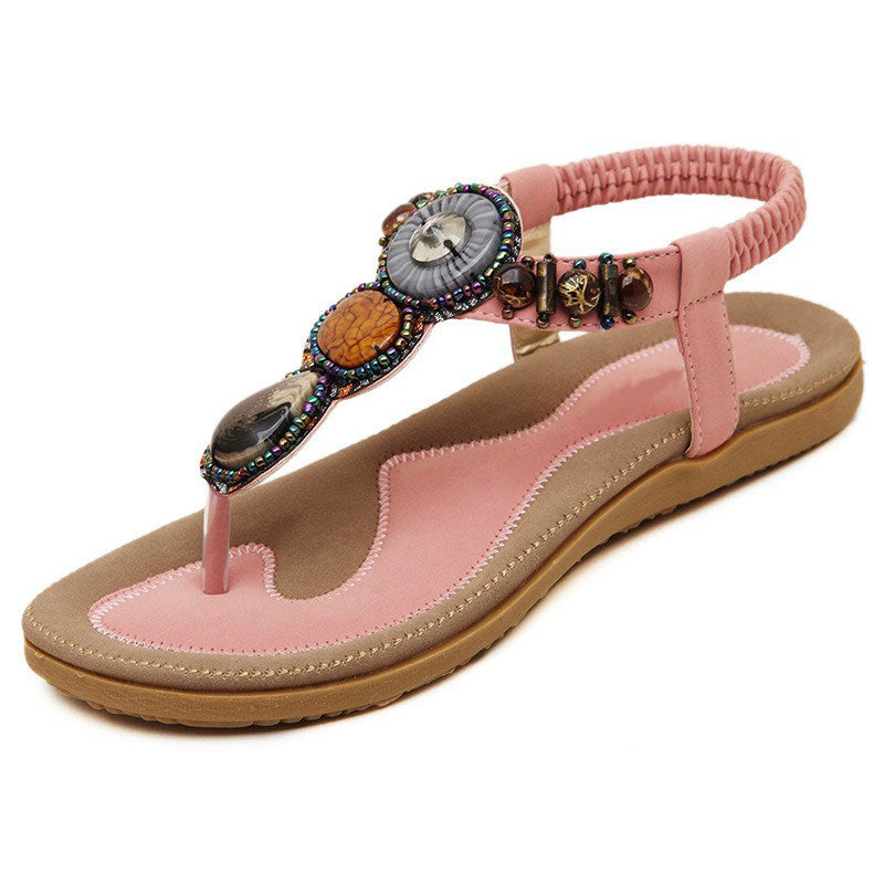 Sand beach beaded sandals flip flops