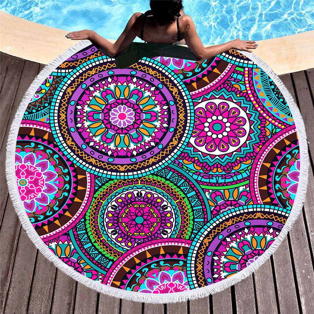 Macharo Microfiber Beach Towel -Circular Design