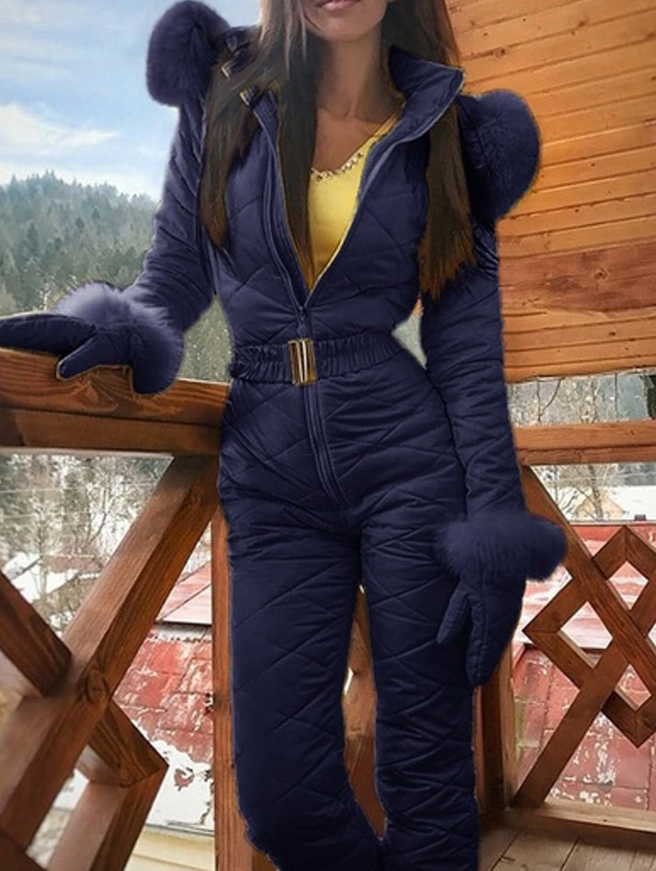 Warm and comfortable Women's Ski Suit with Hood 2021