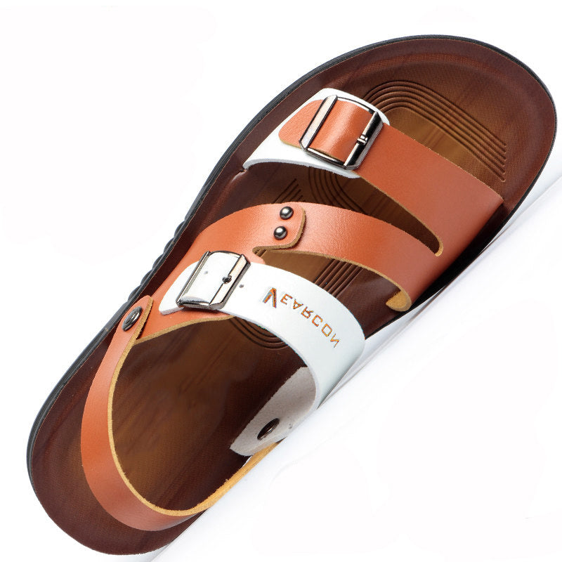 Color block beach shoes men's sandals