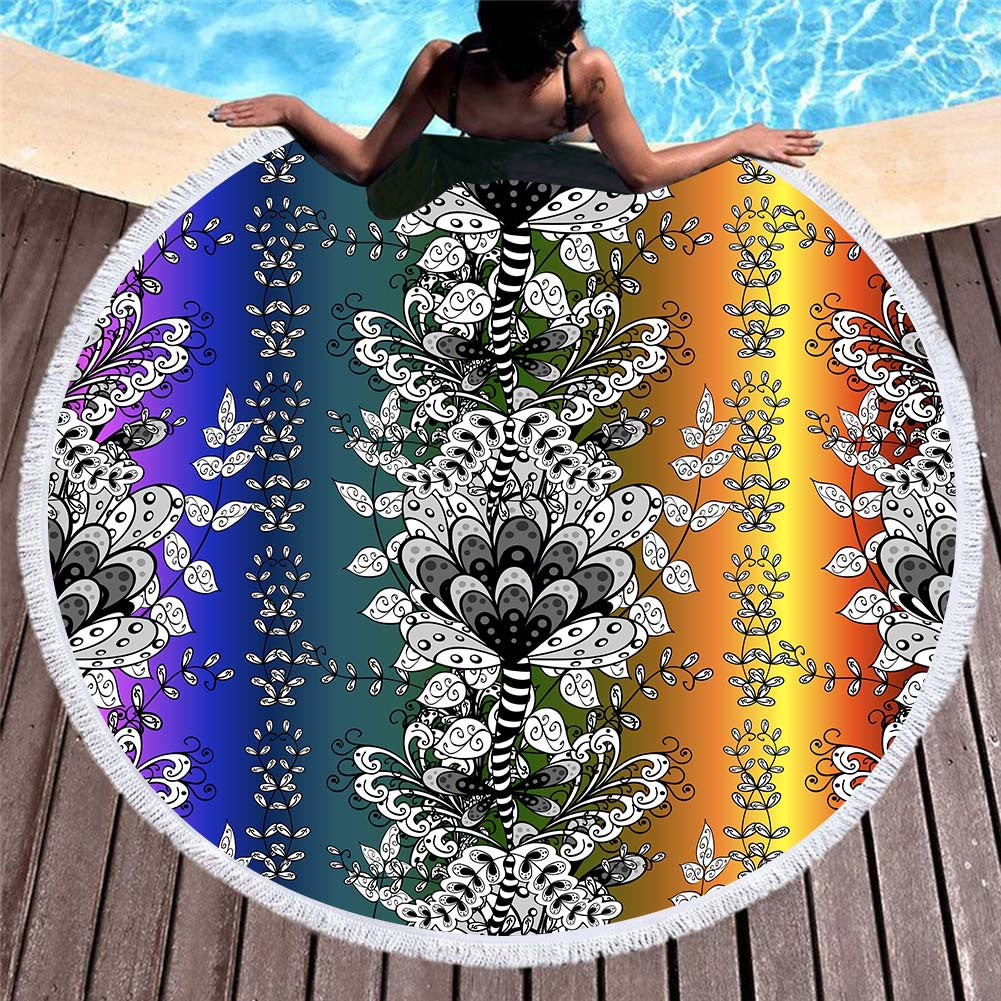 Macharo Microfiber Beach Towel -Circular Design