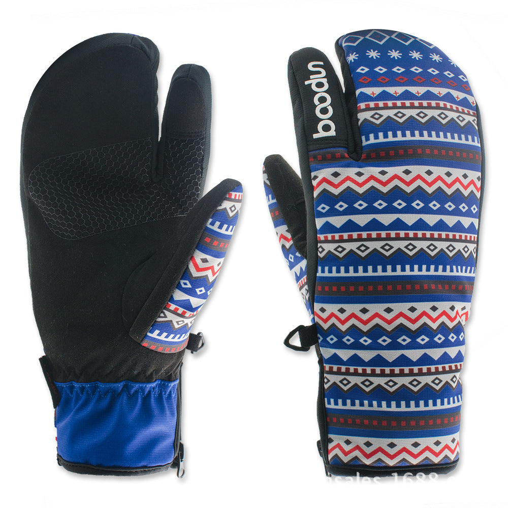 Outdoor Three-Finger Ski Gloves