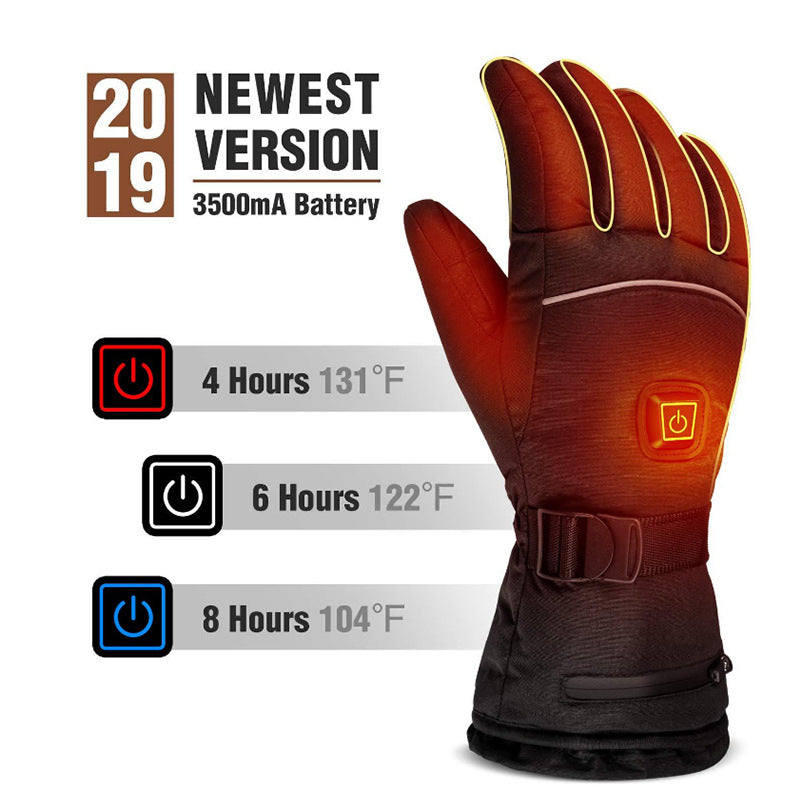 Rechargeable 5-Finger Ski Gloves