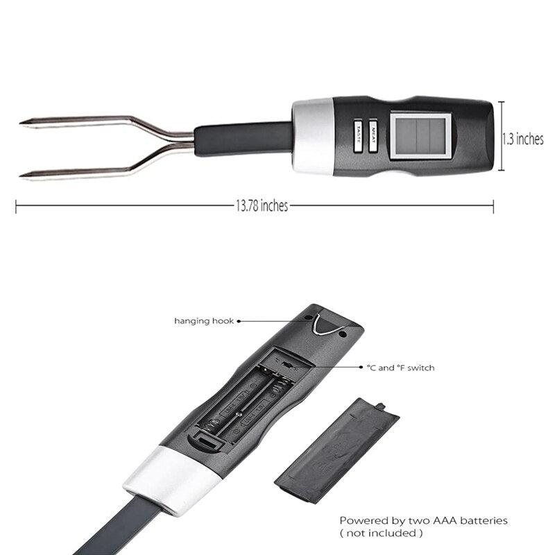 Stainless Steel BBQ Fork Thermometer