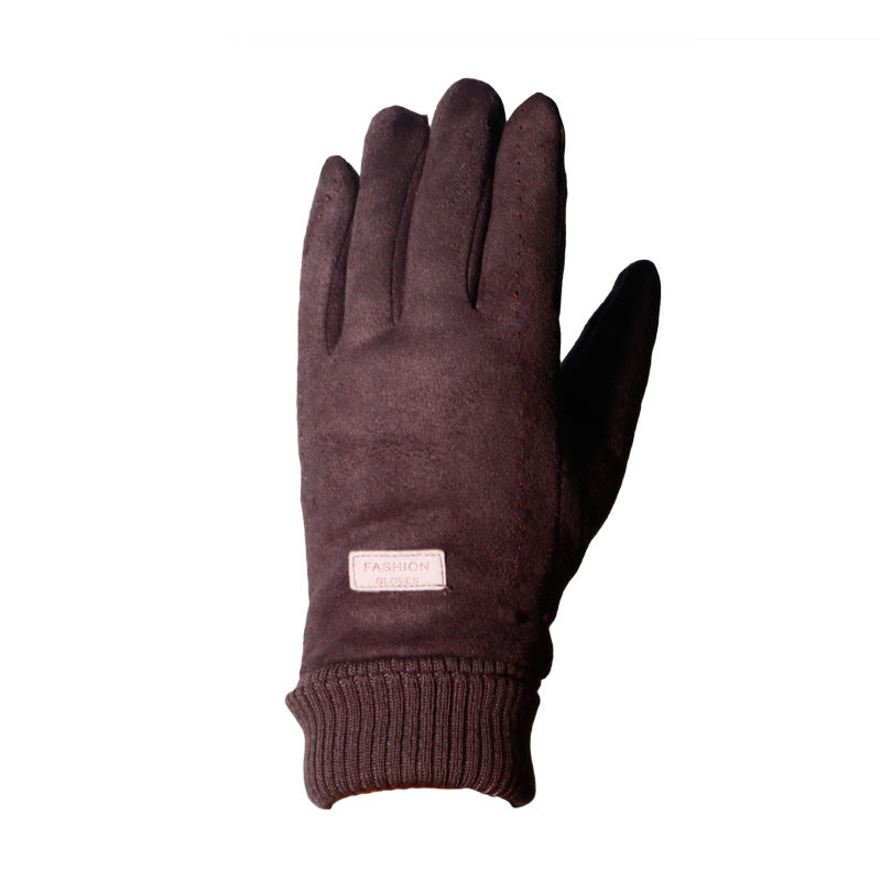 Suede gloves