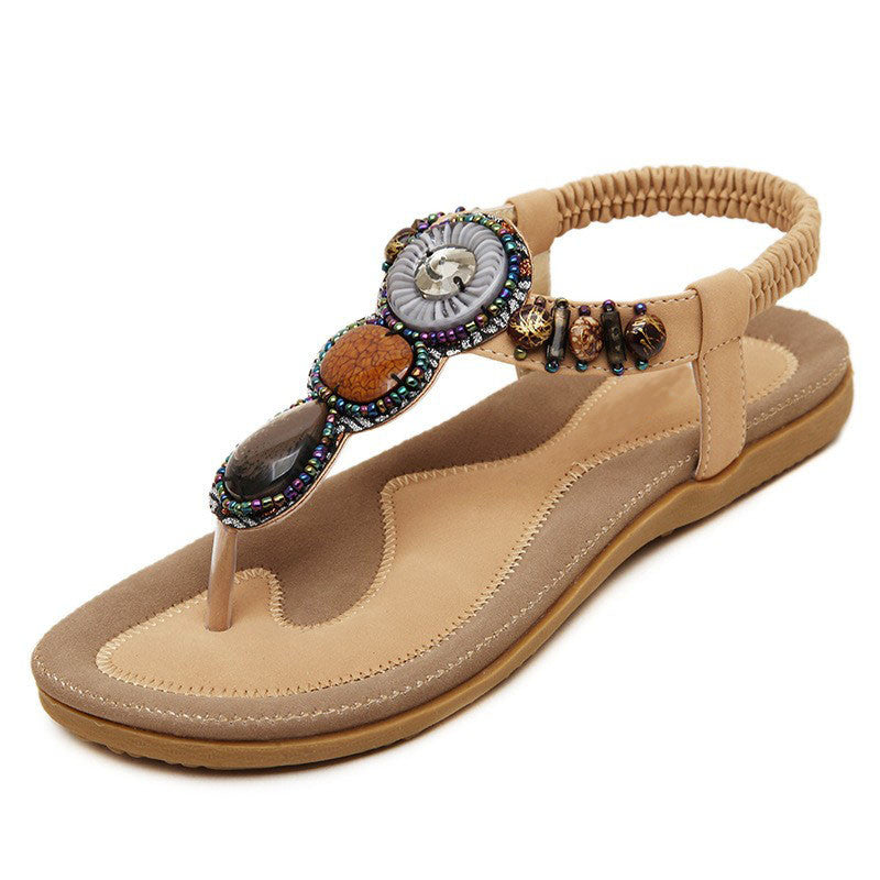 Sand beach beaded sandals flip flops