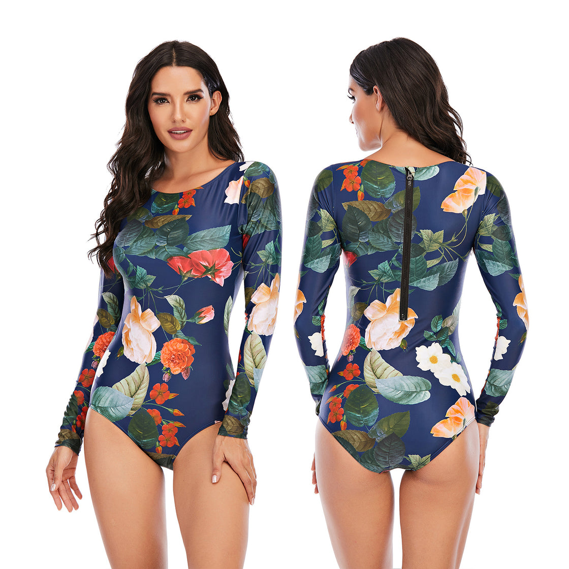 One-piece long-sleeved surfing suit -For Females