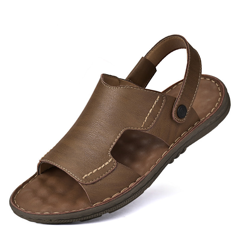 Men's leather sandals sandals men's casual beach shoes