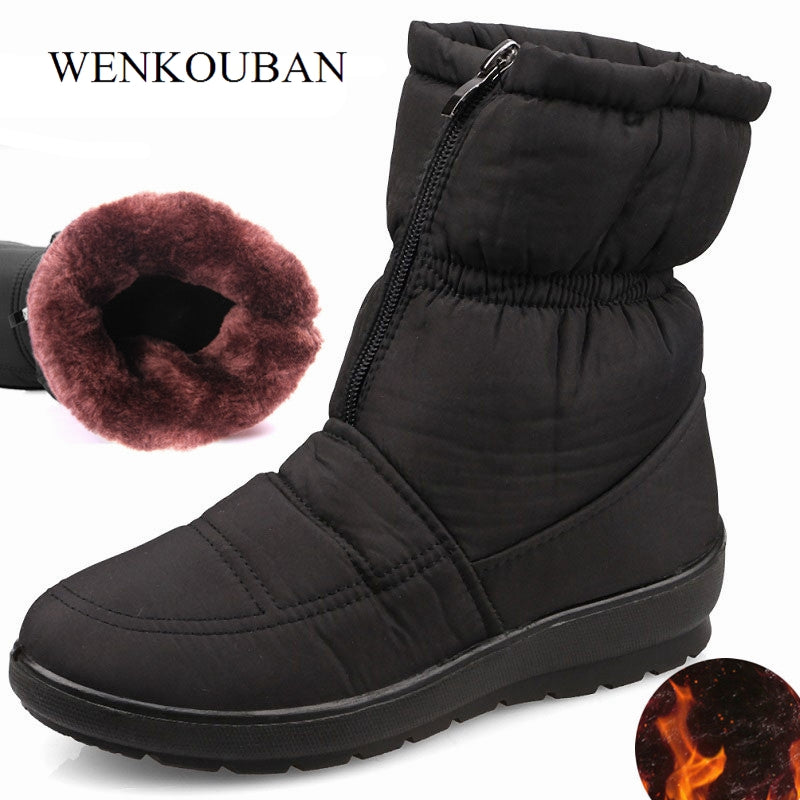 Winter boots ladies shoes thick women snow boots