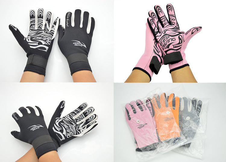 Snorkeling Gloves Diving Gloves Printing Non-slip