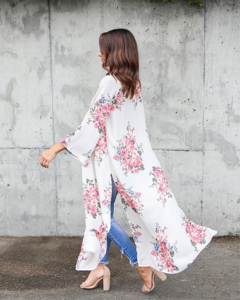 Beach Sunscreen Blouse Printed Chiffon Cardigan Jacket