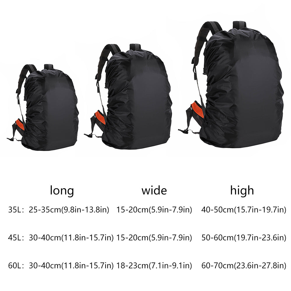 Size range for backpack covers