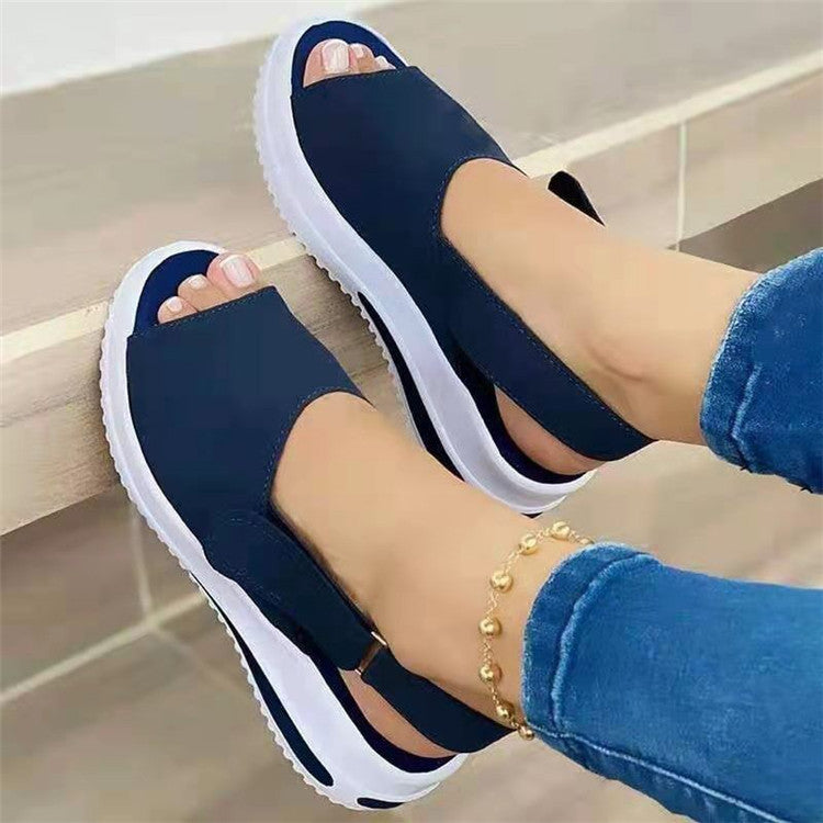 Fish-mouth Flat-heel Beach Low-top Women's Sandals