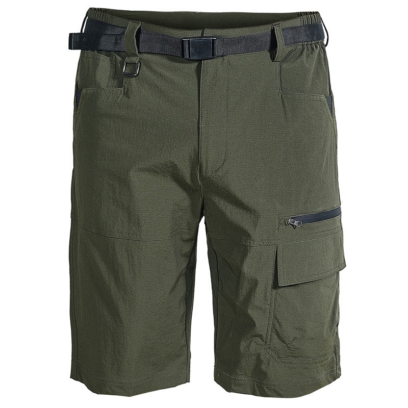 Summer Men's Outdoor Hiking Multi Pocket Quick Drying Shorts