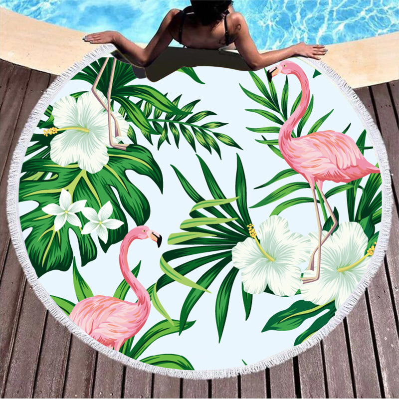 Round Printed Beach Towel 