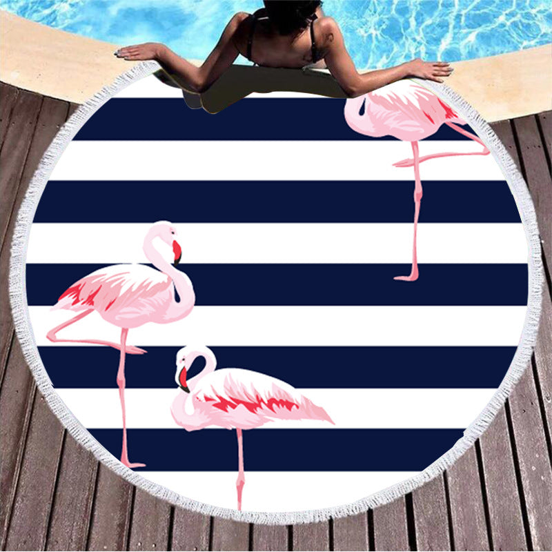 Round Printed Beach Towel 