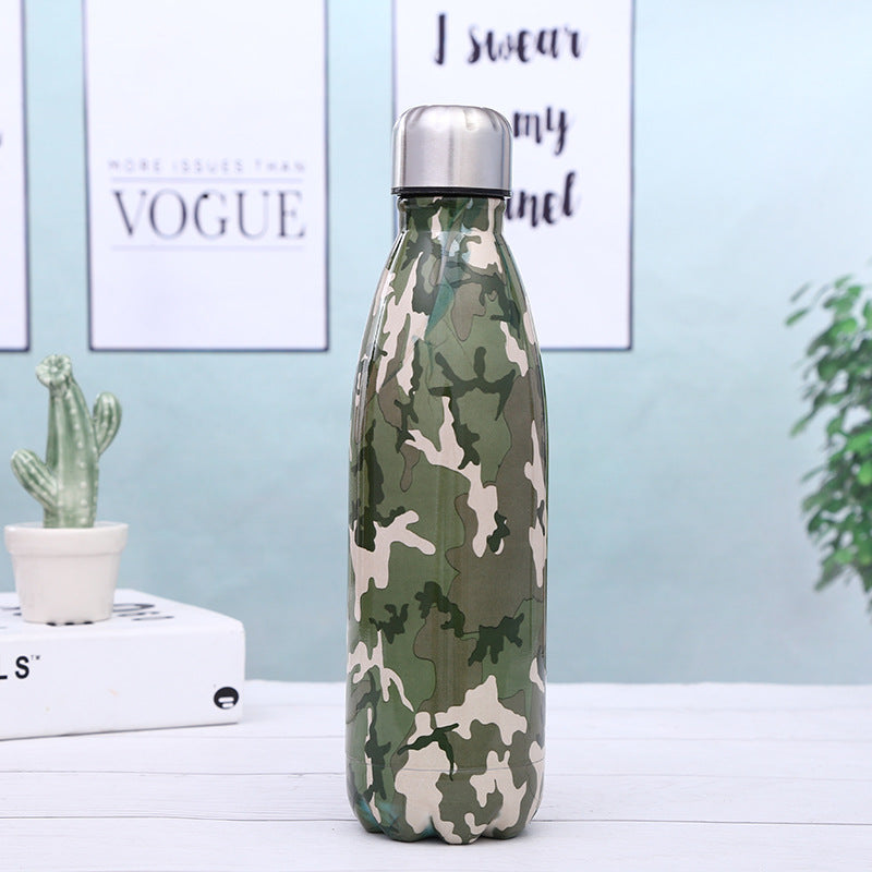 Stainless Steel Vacuum Flask with Unique Coke Bottle Design