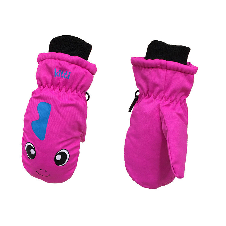 Children Thickened Cartoon Warm Ski Gloves