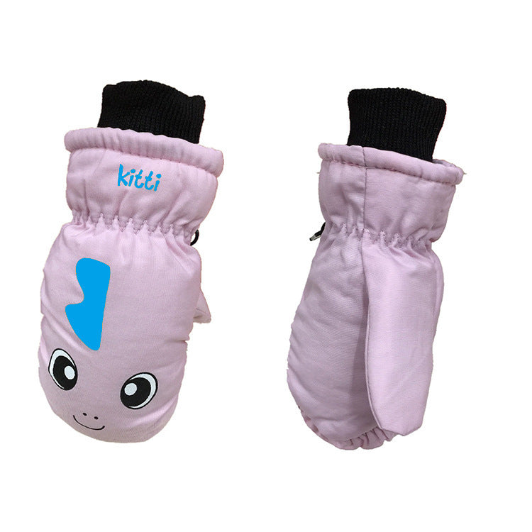 Children Thickened Cartoon Warm Ski Gloves