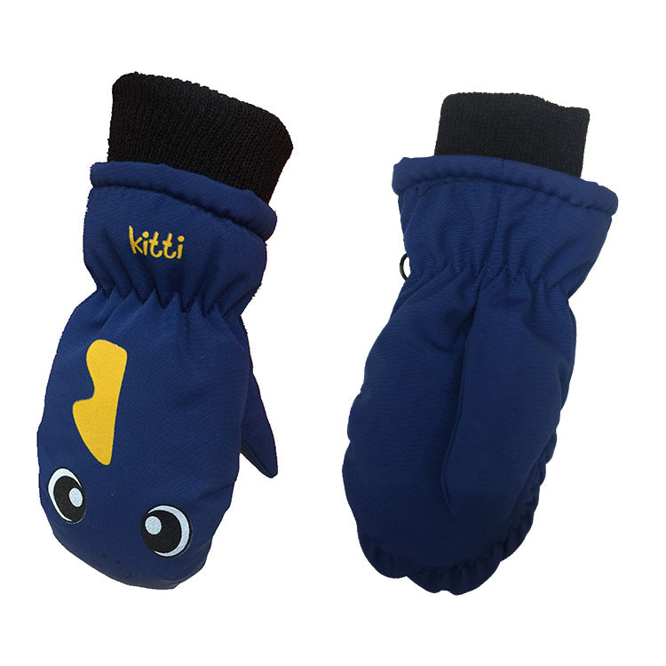 Children Thickened Cartoon Warm Ski Gloves