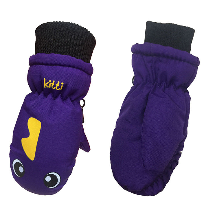 Children Thickened Cartoon Warm Ski Gloves