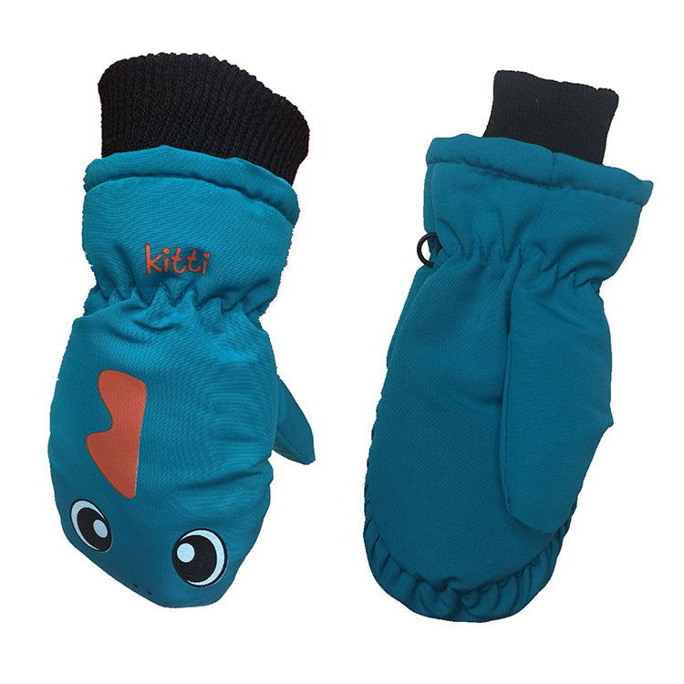 Children Thickened Cartoon Warm Ski Gloves