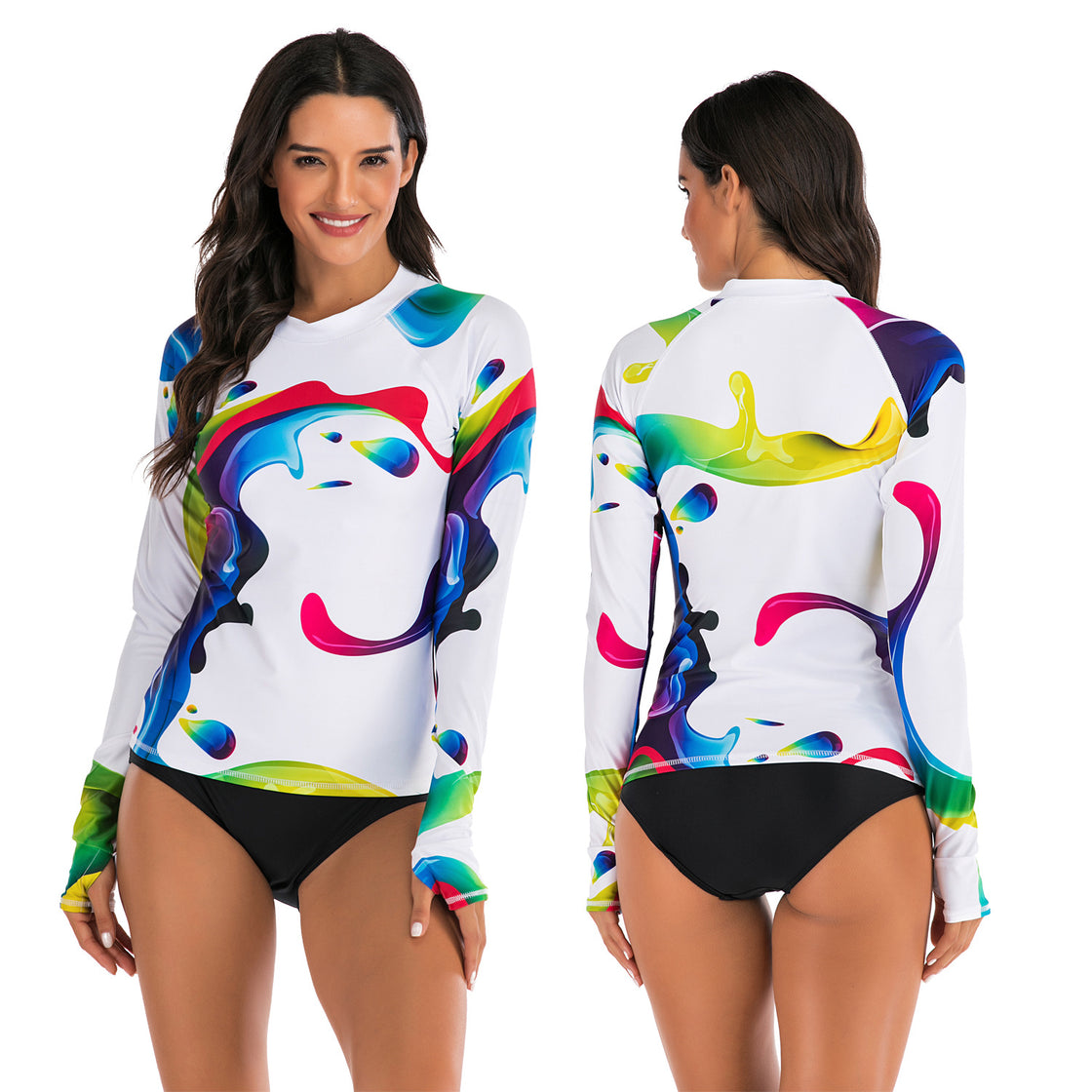 Casual Split Surfing Suit Sunscreen Women