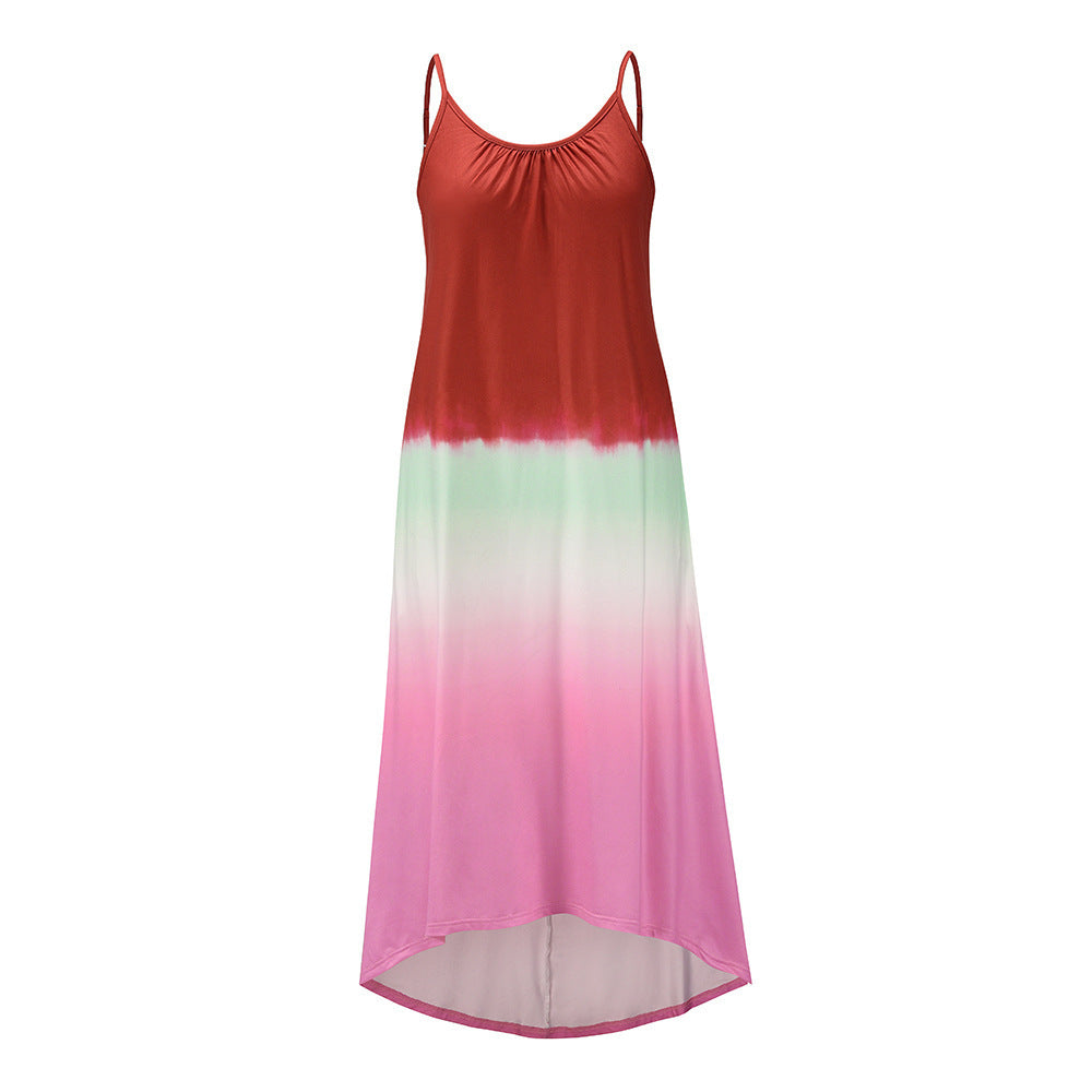 Sexy Backless Irregular Beach Dress