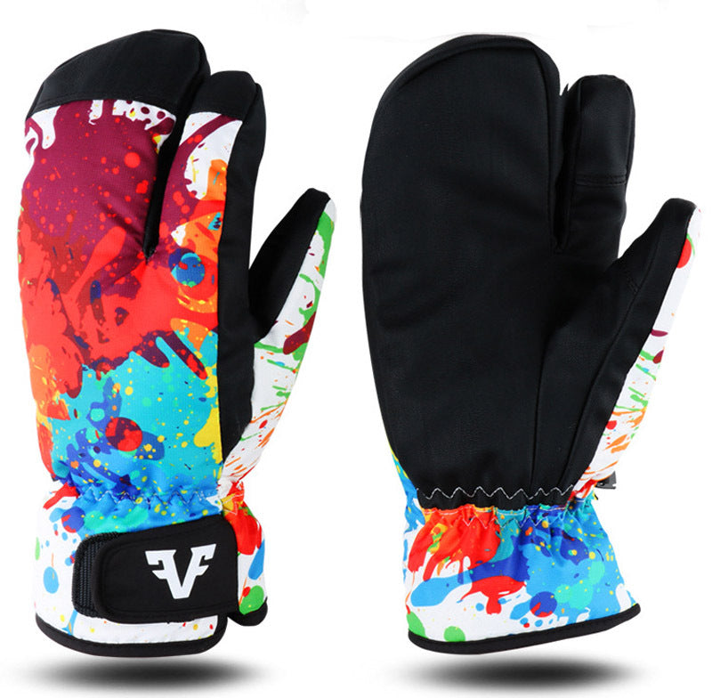  Adjustable Three-Fingered Ski Gloves