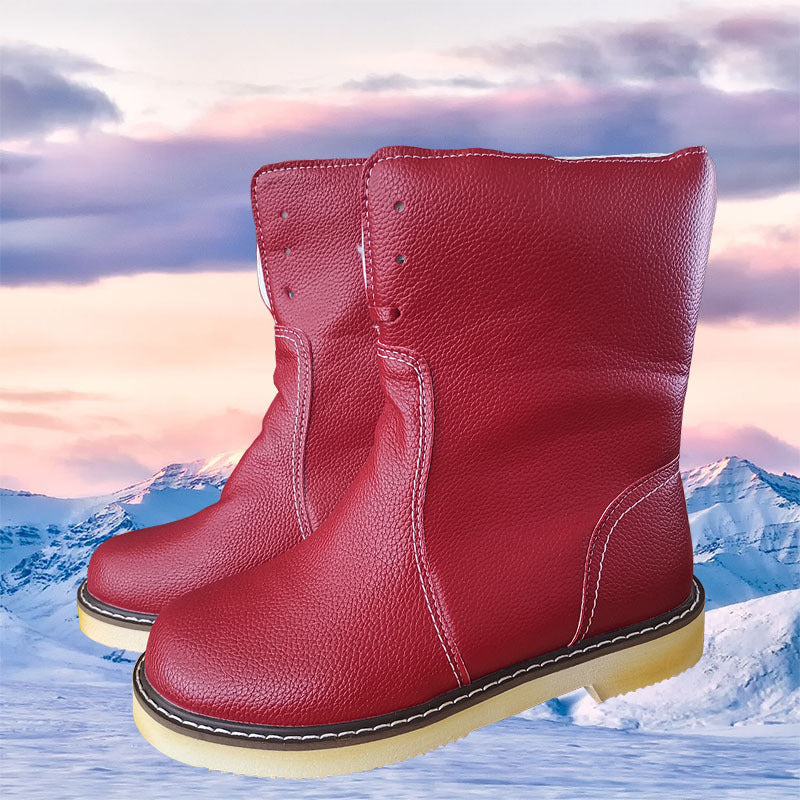 Round toe snow boots