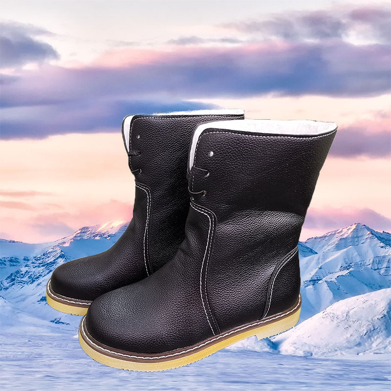 Round toe snow boots