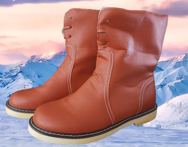 Round toe snow boots