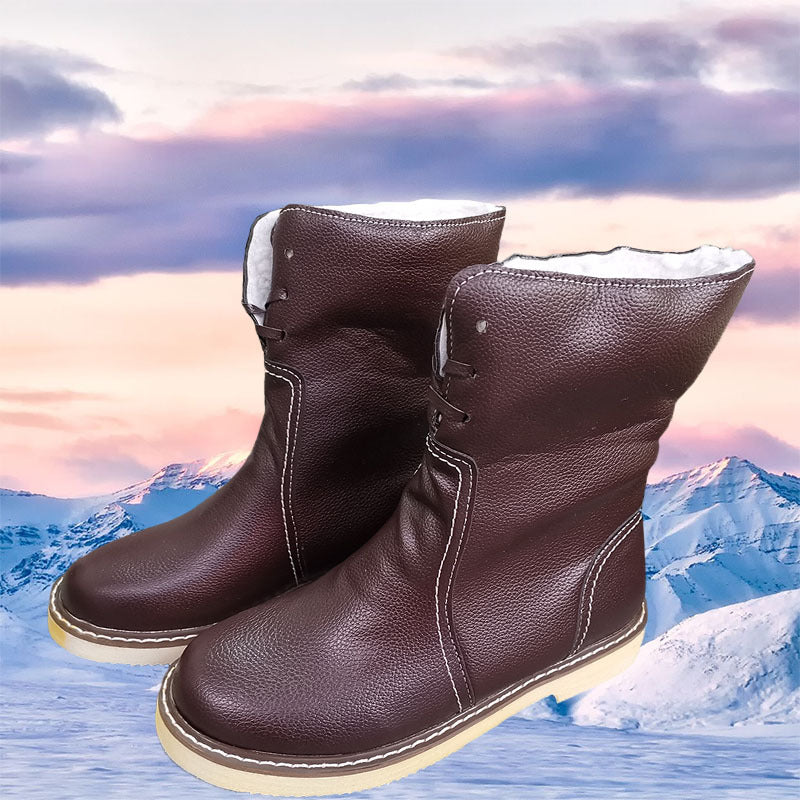 Round toe snow boots