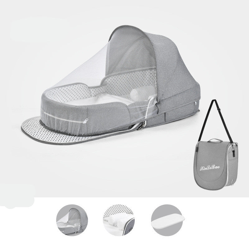 Baby cot with mosquito net