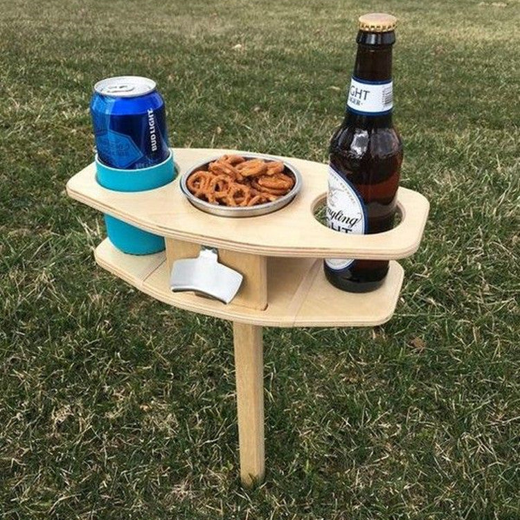 Outdoor Wooden Wine Table