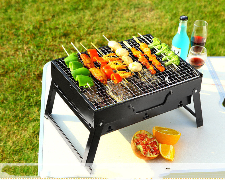 Folding Charcoal Grill for Backyard BBQs