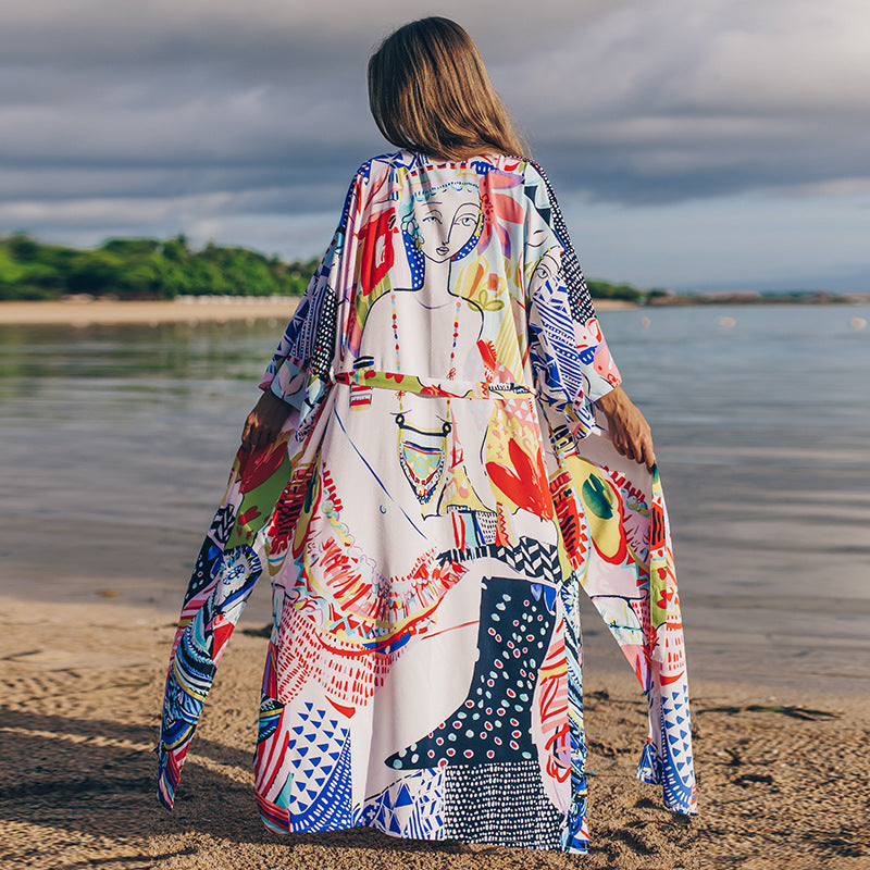 Shawl Over The Beach Sunscreen Bikini Blouse