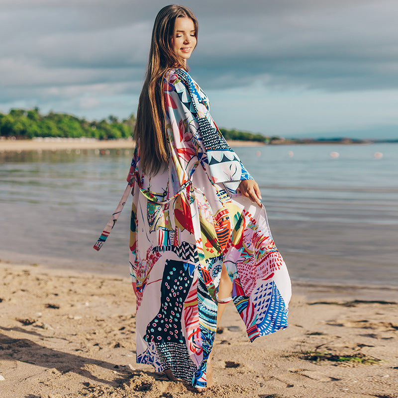 Shawl Over The Beach Sunscreen Bikini Blouse