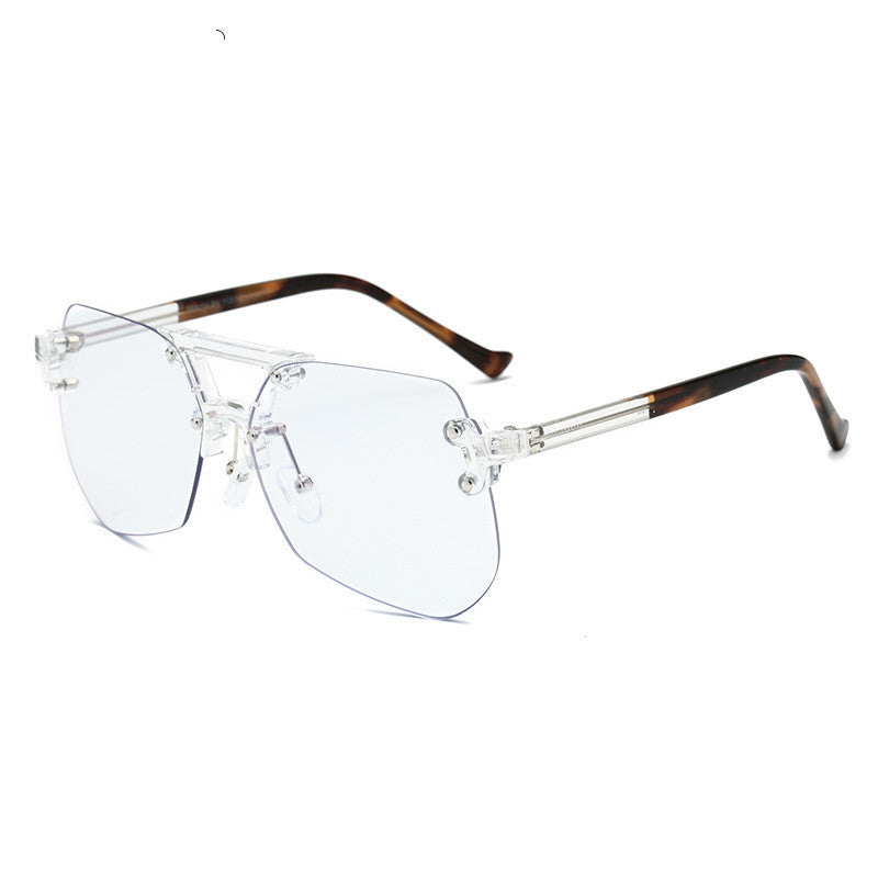 Anti-blue Glasses Rimless Flat Glasses Men