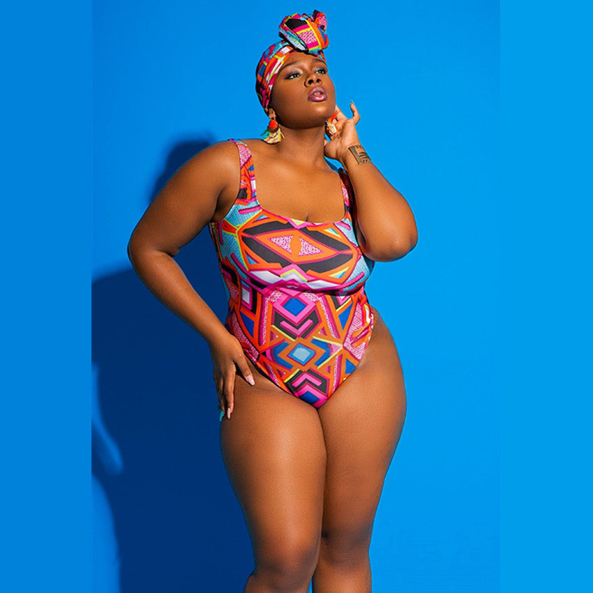 Ladies One-piece Swimsuit Graffiti Printed AliExpress Bikini Plus Size Bikini