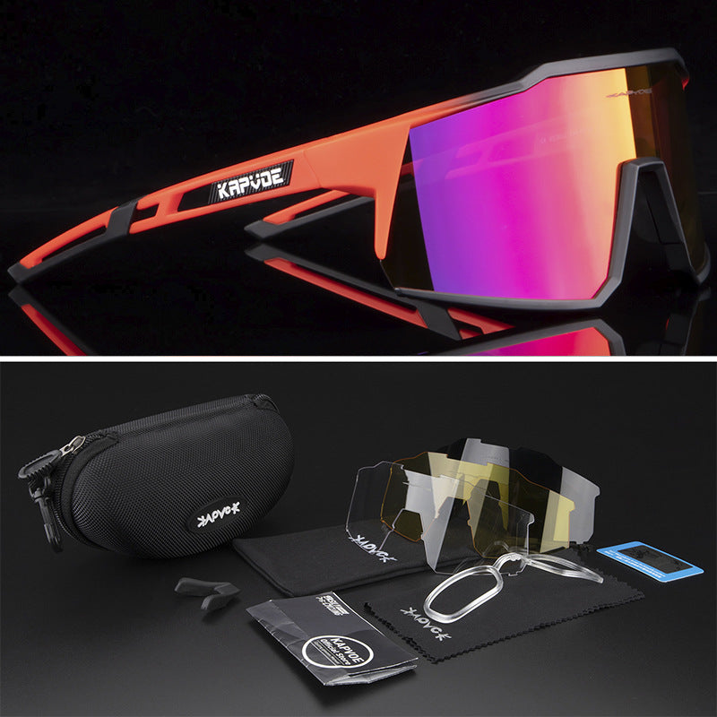 Bike goggles and mountaineering sunglasses