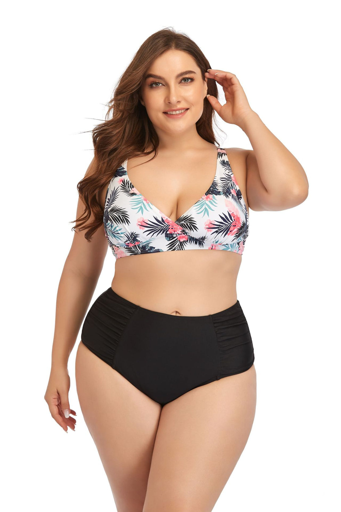 Fast Selling Plus Size Swimsuit Sexy Printed Bikini Suit Two Piece Women Swimwear 2021