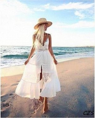 Casual Beach Vacation Ladies Dress