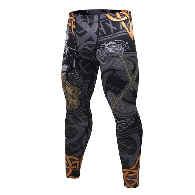 Mens Tracksuit Set D Animal Compression T-Shirt Pants Skin