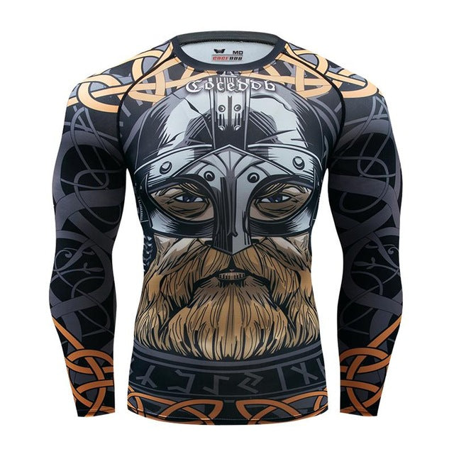 Mens Tracksuit Set D Animal Compression T-Shirt Pants Skin