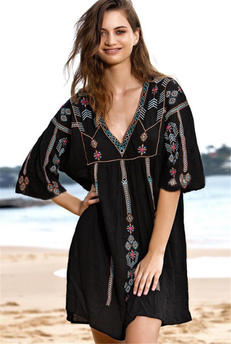 Beach jacket swimsuit blouse